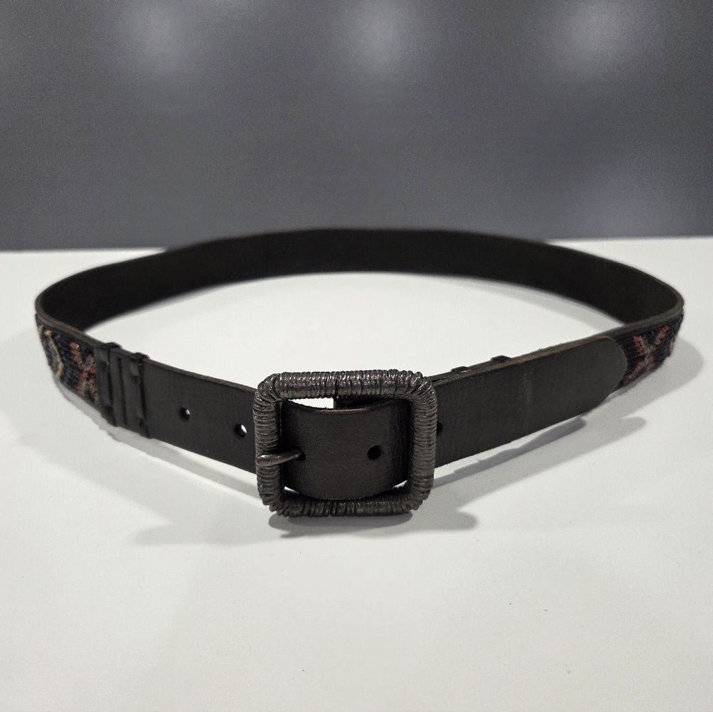 BKE Beaded Leather Belt
